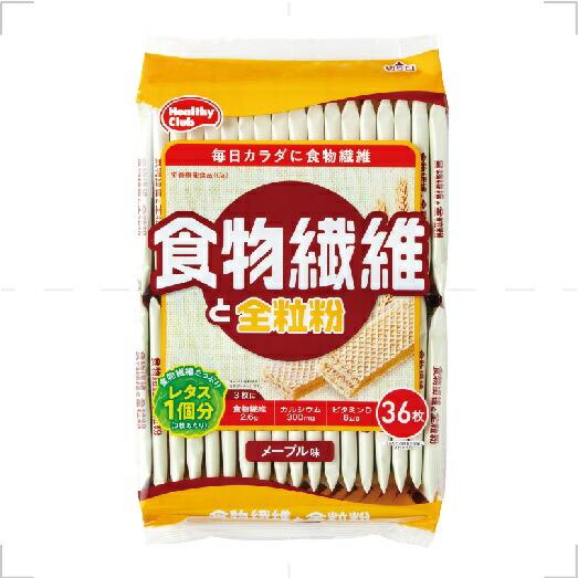 ハマダコンフェクト 食物繊維と全粒粉ウエハース メープル味 36枚入×５袋