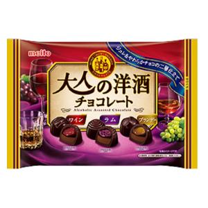 大人の洋酒チョコレート 129g×２４袋 名糖産業 徳用大袋チョコ 卸販売 （期間限定） メイトー｜mizota
