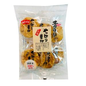 風見米菓 やっぱり草加（青のり） 9枚入り×６袋　国内米100％使用　草加せんべい｜mizota