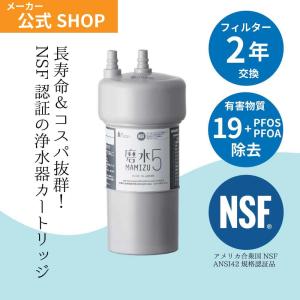 アンダーシンク 浄水器カートリッジ PFAS＋19物質除去 NSF認証 磨水５ 高コスパ 2年交換  PFOA PFOS ビルトイン 交換用 フィルター  日本製 水生活製作所 公式｜mizsei