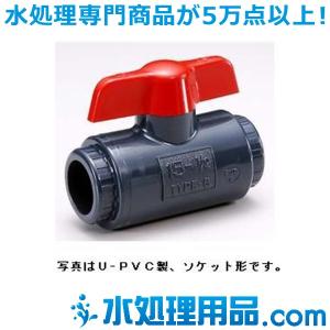 旭有機材工業　コンパクトボールバルブ　U-PVC製　13A　VCBLVUVSJ013｜mizu-syori