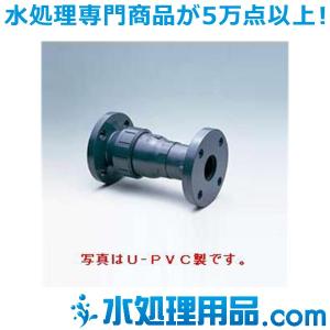 旭有機材工業　ボールチェックバルブ　U-PVC製　フランジ形　40A　VBCZZUVF040｜mizu-syori