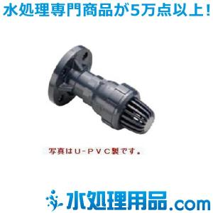 旭有機材工業　ボールフートバルブ　U-PVC製　フランジ形　40A　VFTZZUEF040｜mizu-syori