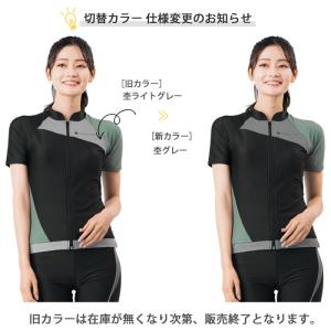 レディース フィットネス水着 袖付きセパレート...の詳細画像4