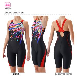 レディース レーシングフィットネス水着 オール...の詳細画像1