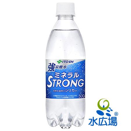 強炭酸水　伊藤園 ミネラル STRONG シリカ含有 500mlx24本　送料無料　伊藤園から直仕入