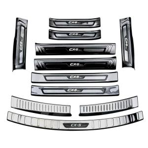 マツダ CX-5専用 ステップガーニッシュ プロテクター ガード サイド スカッフプレート (前後4P 外側)