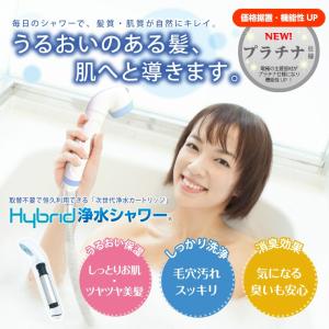 NEW!プラチナ仕様 送料無料 髪・お肌しっとりツヤツヤ♪シャワーヘッド Hybrid浄水シャワー スタンダード  シャワー 浄水 節水 塩素臭 除去 保湿 乾燥肌 髪