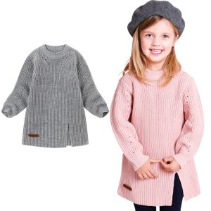 トップス キッズ ロング丈 ニット 長袖 女の子 カジュアル 105cm 110cm 120cm 130cm 140cm 150cm