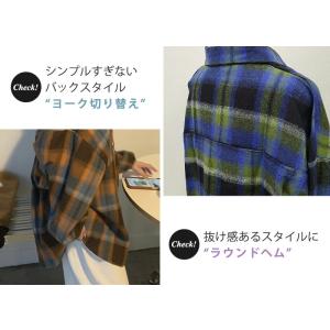 ネルシャツ レディース オーバーサイズシャツ ...の詳細画像5