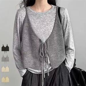 ニットビスチェ キャミソール レディース トップ...の商品画像