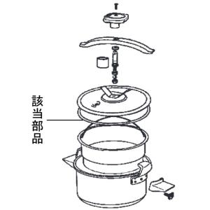 （部品販売）圧力鍋パッキング5288 10〜18L用オーセンティック 黒｜mizumawari-chuubou