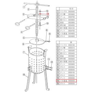 （部品販売）EBM 鉄 ギョーザ絞り器用 14 バネ座金（メネジ止め）