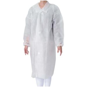 不織布 白衣（50枚入）マジックテープ付 白 S