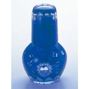 花切子 冠水瓶 ルリ HN-40BL 700cc ガラス製｜mizumawari-chuubou