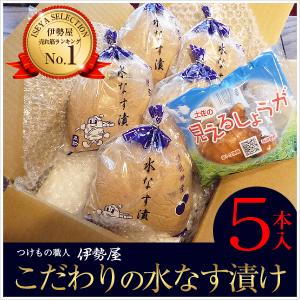 水ナス 漬物　５個入　土佐特産生姜付き