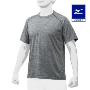 ミズノ公式  ミズノプロ 杢Tシャツ ユニセックス グレー杢｜mizuno-shop