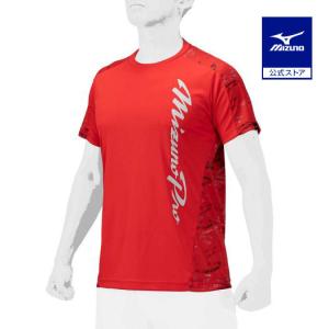 ミズノ公式  ミズノプロ グラフィックTシャツ ユニセックス チャイニーズレッド｜mizuno-shop