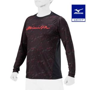 ミズノ公式  ミズノプロ グラフィックロングTシャツ ユニセックス ブラック｜mizuno-shop