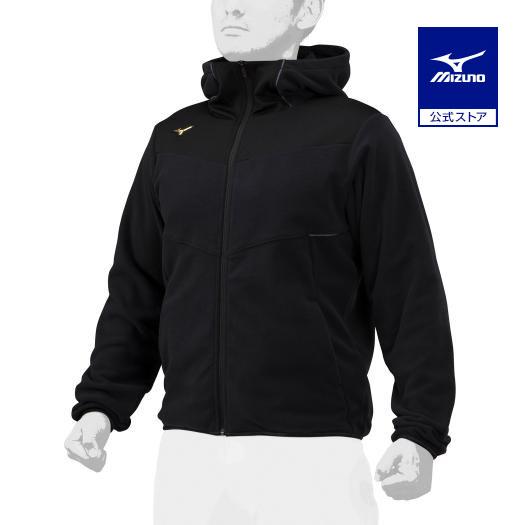 野球 アウター ミズノ 公式 ミズノプロ フリースフーディ ブラック MIZUNO トレーニング 練...
