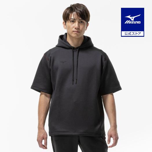 野球 ミズノ 公式 リリースポイント スウェット フーディ 半袖 ブラック MIZUNO トレーニン...