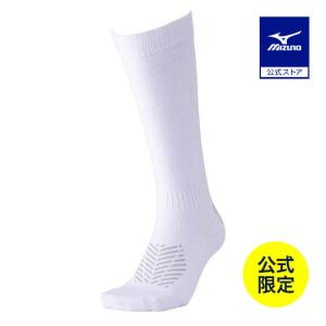 野球 ソックス ミズノ 公式 ゼログライド ベースボールソックス ロング丈 ホワイト 靴下 野球ソックス 野球ストッキング ソフトボール 部活 MIZUNO 12JXBX90