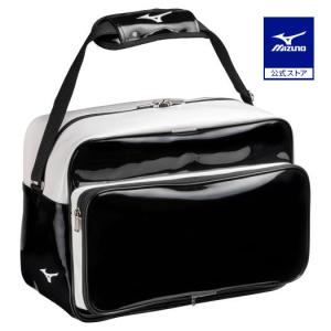 ミズノ公式 セカンドバッグエナメル 42L ブラック×ホワイト｜mizuno-shop