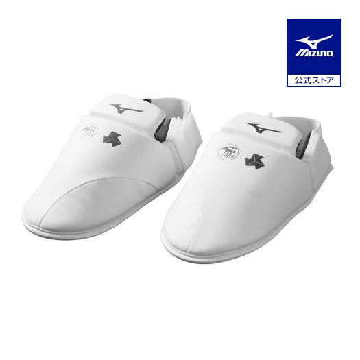 ミズノ公式 インステップガード 全日本空手道連盟検定品 左右1組/空手 ホワイト