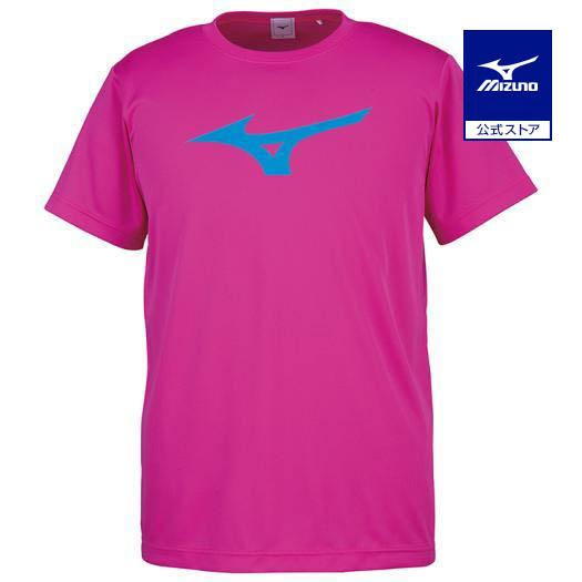 ミズノ公式 Tシャツ ユニセックス ピンク×サックス