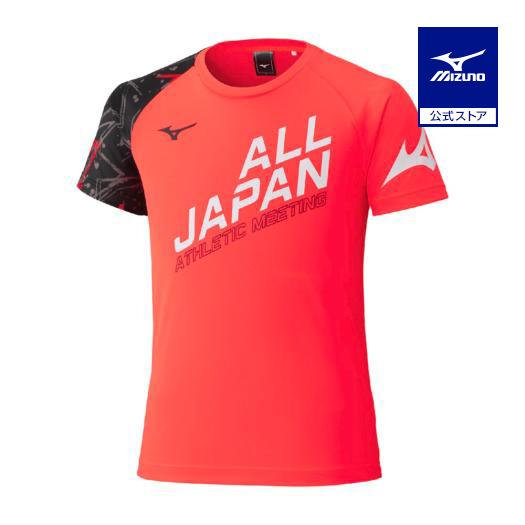 ミズノ公式 大会記念Tシャツ ファイアリーコーラル ユニセックス トレーニングウェア
