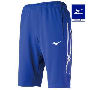 ミズノ公式 ウォームアップハーフパンツ メンズ レディース サーフブルー トレーニングウェア