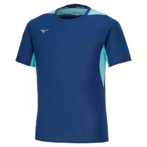 ミズノ公式 ドライエアロフローTシャツ メンズ エステートブルー｜mizuno-shop