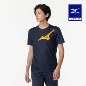 ミズノ公式 クイックドライTシャツ メンズ ドレスネイビー｜mizuno-shop