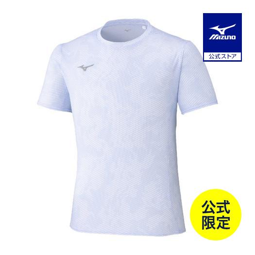 ミズノ公式  ミズノ直営限定/汗処理/通気 ドライエアロフローTシャツ ペールブルー メンズ