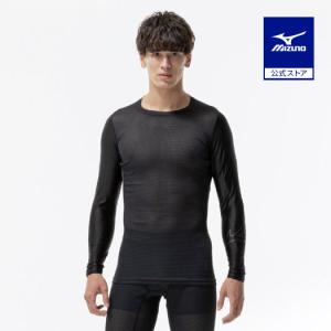 ミズノ公式 汗処理/通気 ドライエアロフローバイオギアシャツ ブラック メンズ トレーニングウェア