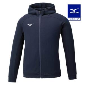 ミズノ公式 スウェットシャツ フルジップフーディー ユニセックス ネイビー｜mizuno-shop