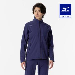 ミズノ公式  ストレッチ／防風 テックシールドジャケット メンズ ブルーデプス｜mizuno-shop