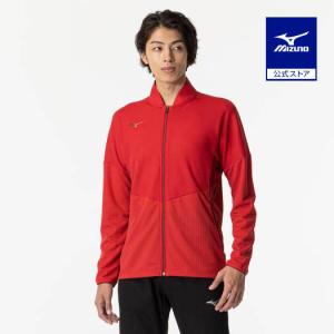 ミズノ公式  汗処理／通気 ドライエアロフロークーラージャケット ユニセックス サルサレッド｜mizuno-shop