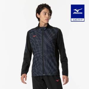 ミズノ公式  汗処理／通気 ドライエアロフローハイブリッドジャケット メンズ ブラック｜mizuno-shop