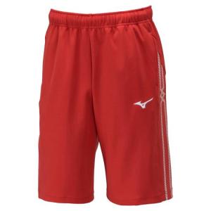ミズノ公式 MCライン ウォームアップハーフパンツ ユニセックス チャイニーズレッド トレーニングウェア