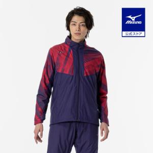 ミズノ公式  発熱素材 ブレスサーモウォーマージャケット メンズ スキーパトロールレッド｜mizuno-shop