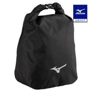 ミズノ公式 ロールトップシューズケース ブラック×シルバー｜mizuno-shop