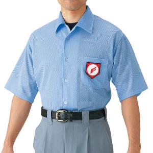 ミズノ公式 高校野球 審判員用 半袖シャツ ノーフォーク型 パウダーブルー｜mizuno-shop