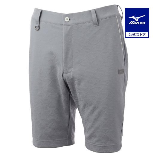 ミズノ公式 ゴルフウェア MIZUNOジャカードショートパンツ グレー メンズ