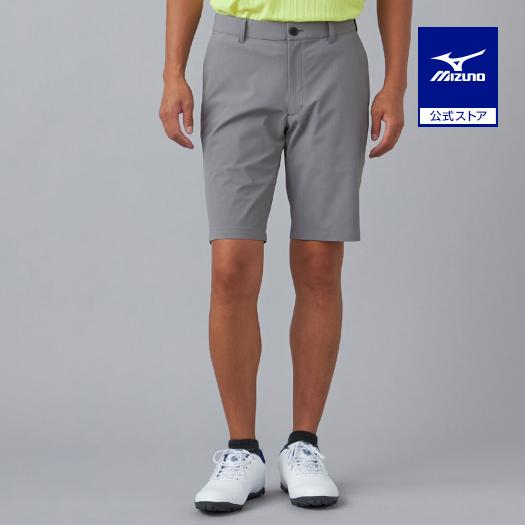 ミズノ公式 ゴルフウェア 驚2ストレッチハーフパンツ チャコールグレー メンズ