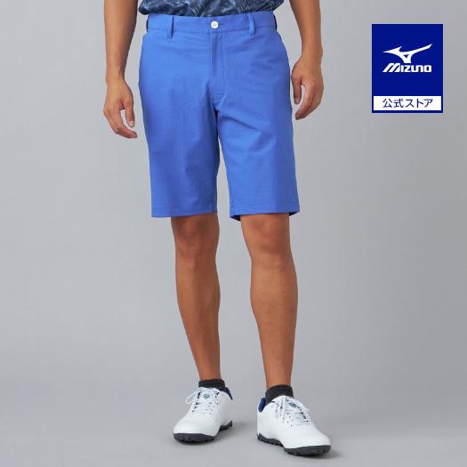 ミズノ公式 ゴルフウェア ネクスライトストレッチムーブハーフパンツ ダズリングブルー メンズ