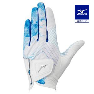 ミズノ公式 手袋／ダブルグリップクール／左手 ゴルフ メンズ ホワイト×ブルー｜ミズノ公式オンライン Yahoo!店
