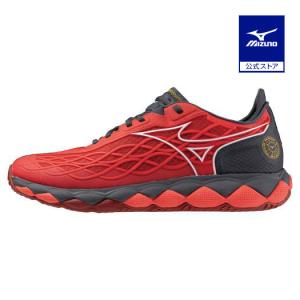 ミズノ公式 オールコート用 ウエーブエンフォース ツアー AC ユニセックス レッド×ホワイト×ダークグレー テニスシューズ クリアランス