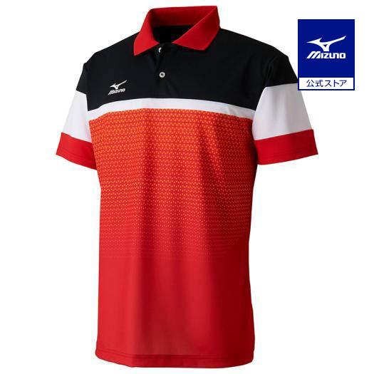 ミズノ公式 ドライサイエンスゲームシャツ ラケットスポーツ ユニセックス チャイニーズレッド クリア...