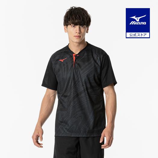 ミズノ公式 汗処理／通気 ドライエアロフローゲームシャツ ラケットスポーツ ユニセックス ブラック 